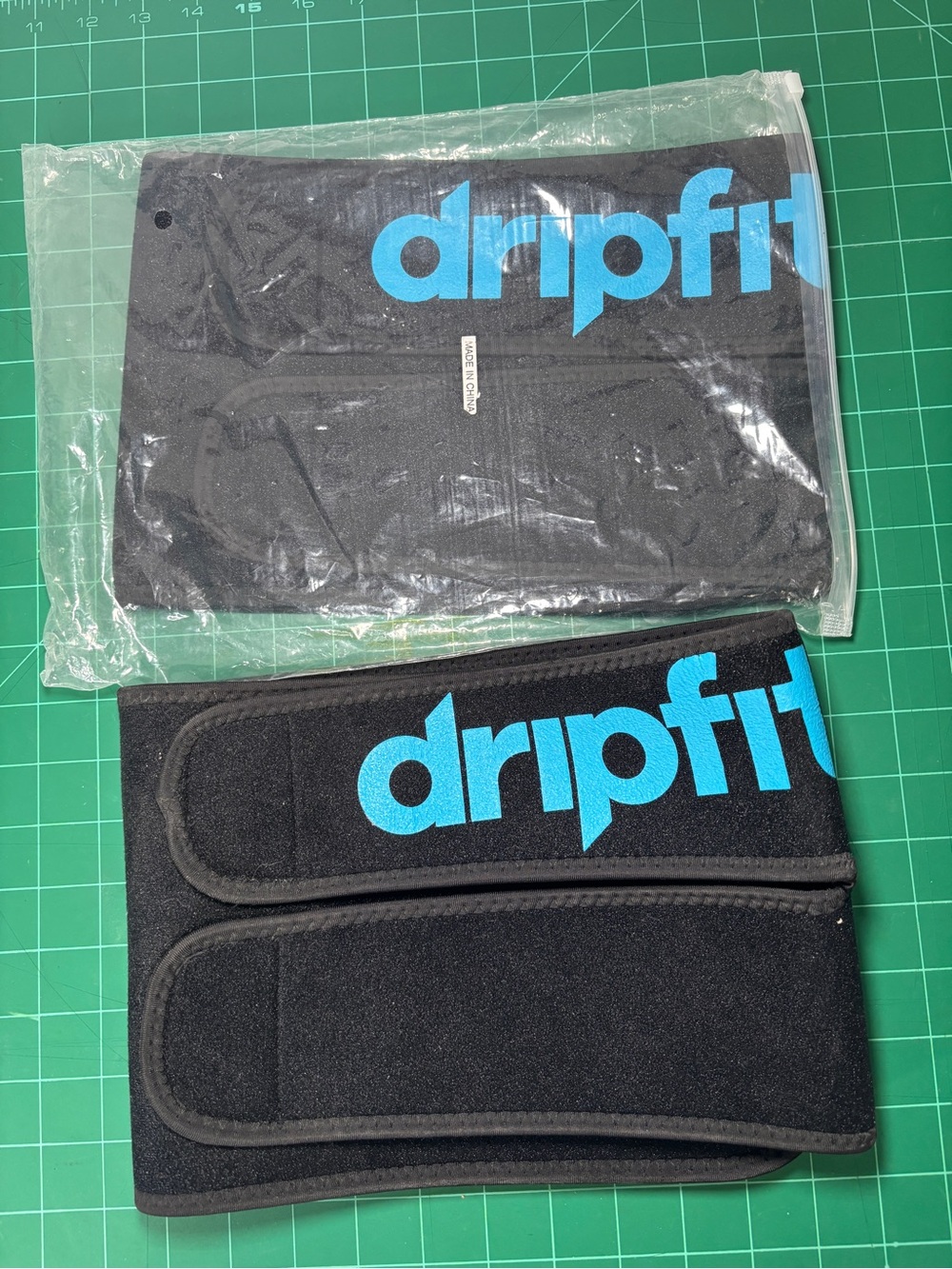 Dripfit Black Sweat Bands Thigh Trainer Trimmer Belts 2 Pack